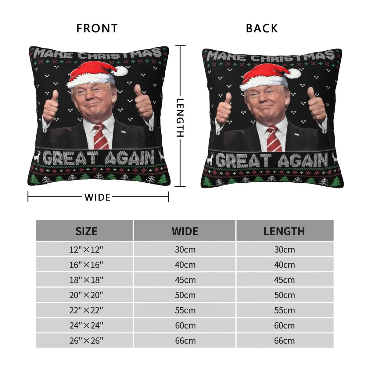 Trump Christmas Pillow