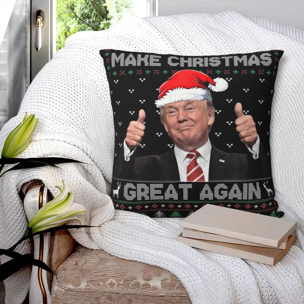 Trump Christmas Pillow