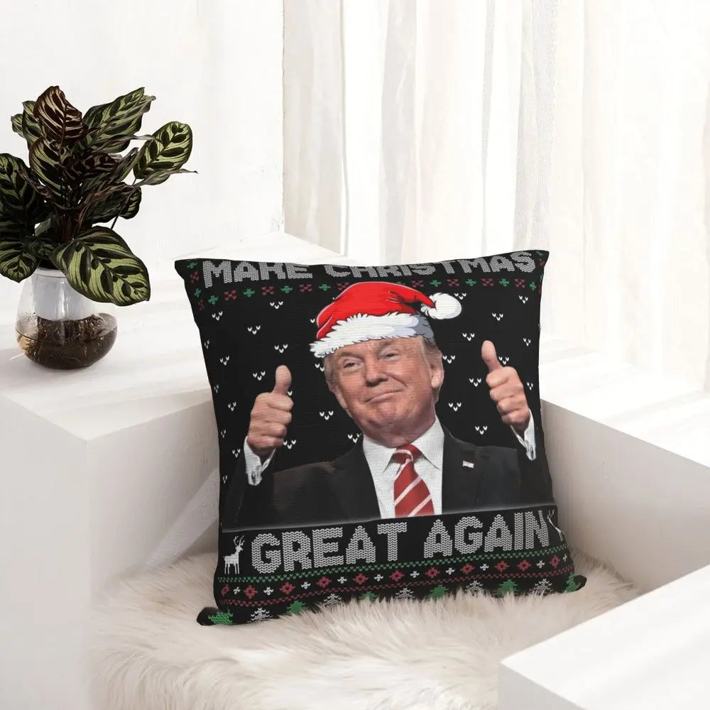 Trump Christmas Pillow