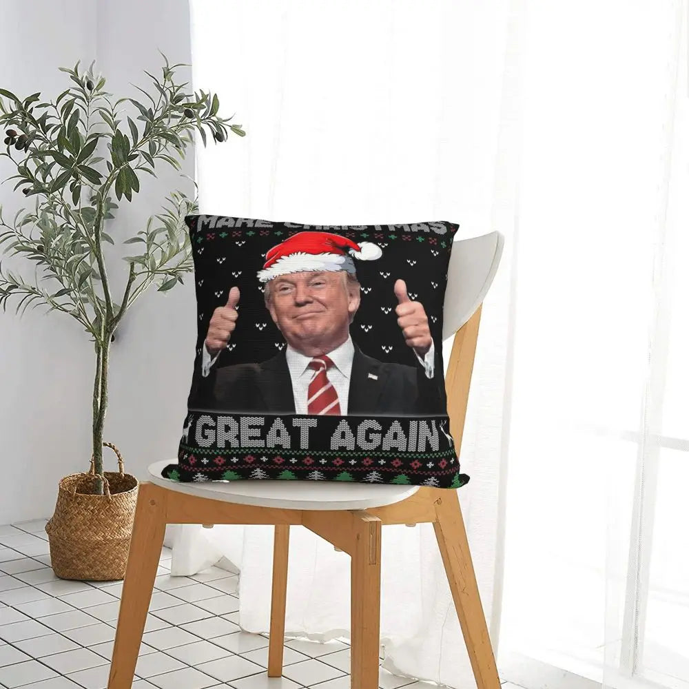 Trump Christmas Pillow