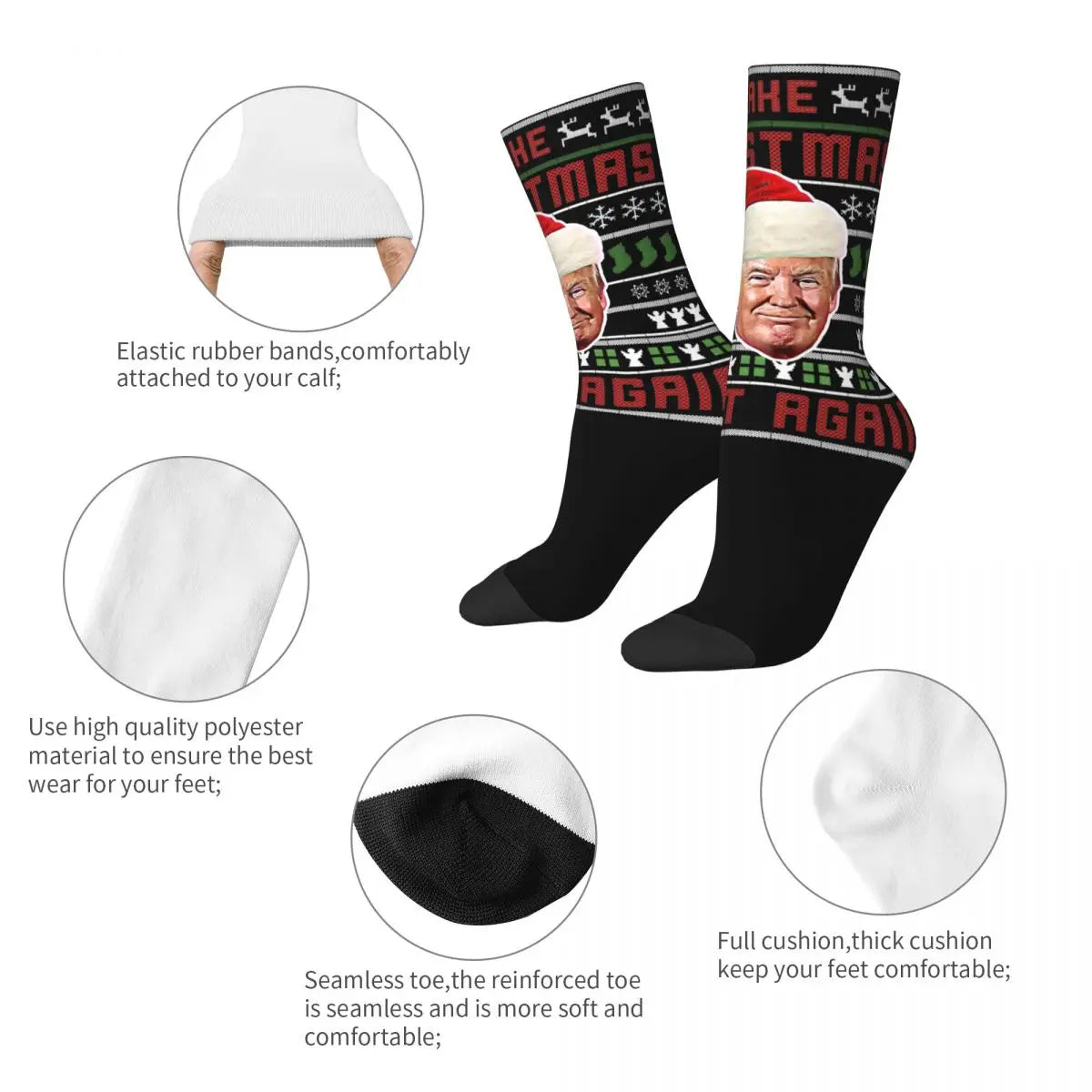 🎄 Trump Christmas Socks – Make Your Holidays Great Again! 🎄